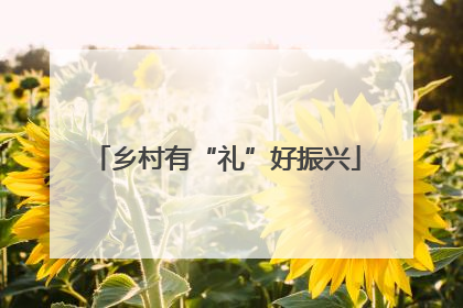 乡村有“礼”好振兴