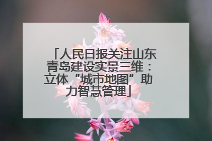 人民日报关注山东青岛建设实景三维：立体“城市地图”助力智慧管理