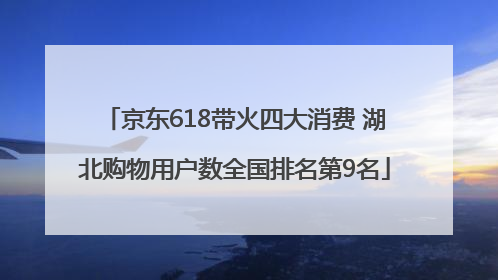 京东618带火四大消费 湖北购物用户数全国排名第9名