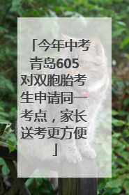 今年中考青岛605对双胞胎考生申请同一考点，家长送考更方便