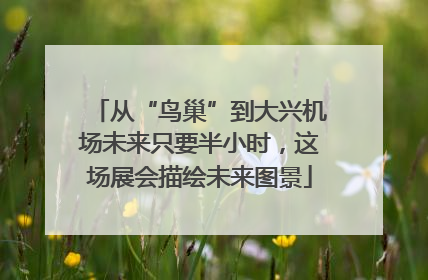 从“鸟巢”到大兴机场未来只要半小时，这场展会描绘未来图景