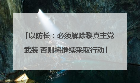 以防长：必须解除黎真主党武装 否则将继续采取行动