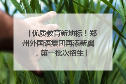 优质教育新地标！郑州外国语集团再添新翼，第一批次招生