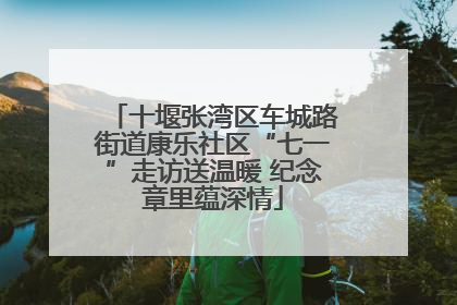 十堰张湾区车城路街道康乐社区“七一”走访送温暖 纪念章里蕴深情
