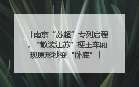 南京“苏超”专列启程，“散装江苏”梗王车厢现原形秒变“卧底”