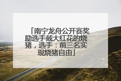 南宁龙舟公开赛奖励选手戴大红花的烧猪，选手：前三名实现烧猪自由