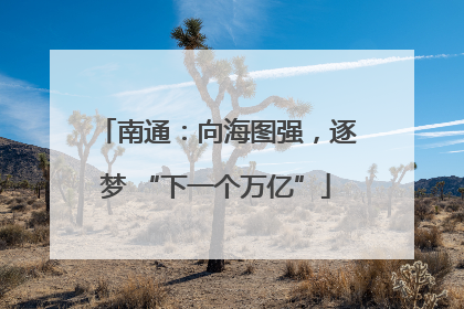 南通：向海图强，逐梦 “下一个万亿”