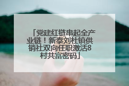 党建红链串起全产业链！新泰刘杜镇供销社双向任职激活8村共富密码