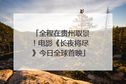 全程在贵州取景！电影《长夜将尽》今日全球首映