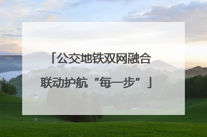 公交地铁双网融合 联动护航“每一步”