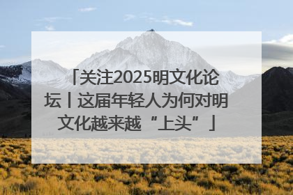 关注2025明文化论坛丨这届年轻人为何对明文化越来越“上头”