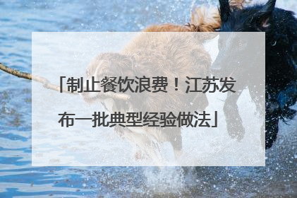 制止餐饮浪费！江苏发布一批典型经验做法