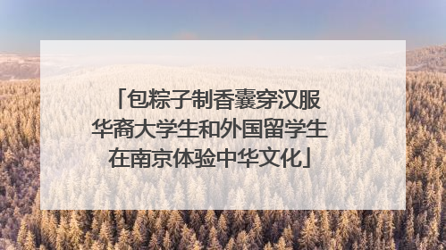 包粽子制香囊穿汉服 华裔大学生和外国留学生在南京体验中华文化