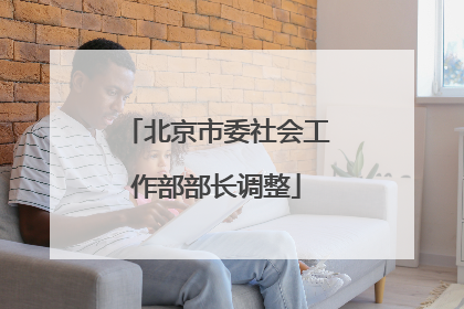 北京市委社会工作部部长调整