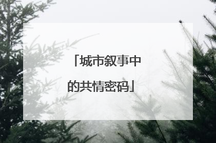 城市叙事中的共情密码