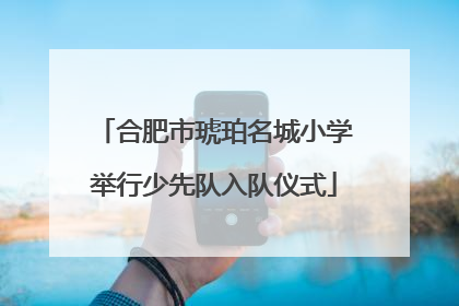 合肥市琥珀名城小学举行少先队入队仪式