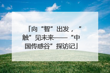 向“智”出发，“触”见未来——“中国传感谷”探访记