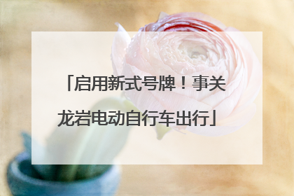 启用新式号牌！事关龙岩电动自行车出行