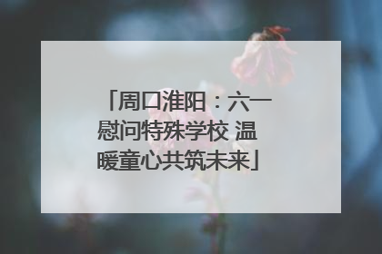周口淮阳：六一慰问特殊学校 温暖童心共筑未来