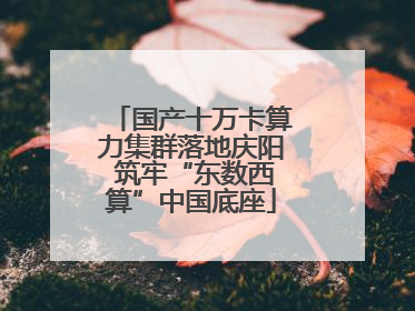 国产十万卡算力集群落地庆阳 筑牢“东数西算”中国底座