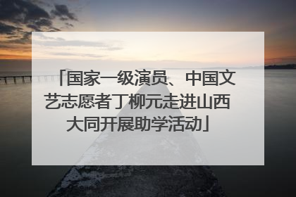 国家一级演员、中国文艺志愿者丁柳元走进山西大同开展助学活动