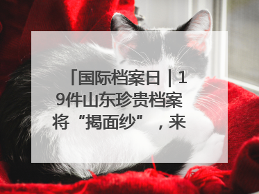 国际档案日｜19件山东珍贵档案将“揭面纱”，来先睹为快！