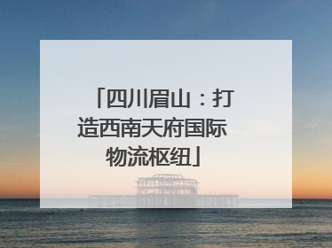 四川眉山：打造西南天府国际物流枢纽