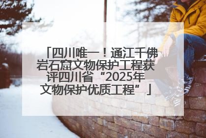 四川唯一！通江千佛岩石窟文物保护工程获评四川省“2025年文物保护优质工程”