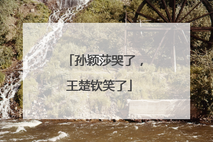 孙颖莎哭了，王楚钦笑了