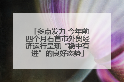 多点发力 今年前四个月石首市外贸经济运行呈现“稳中有进”的良好态势