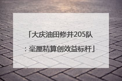 大庆油田修井205队：毫厘精算创效益标杆