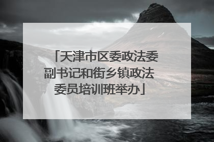 天津市区委政法委副书记和街乡镇政法委员培训班举办