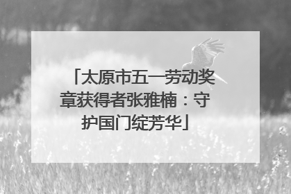 太原市五一劳动奖章获得者张雅楠：守护国门绽芳华