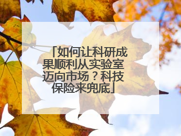 如何让科研成果顺利从实验室迈向市场？科技保险来兜底