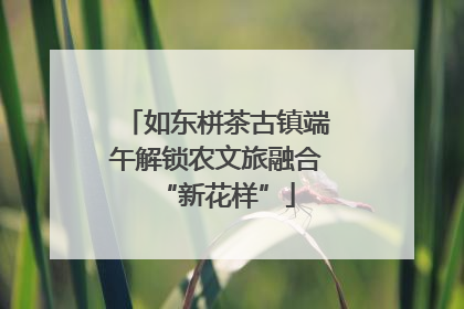如东栟茶古镇端午解锁农文旅融合“新花样”