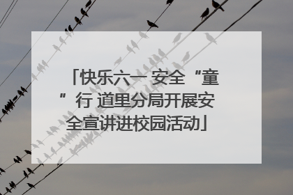 快乐六一 安全“童”行 道里分局开展安全宣讲进校园活动