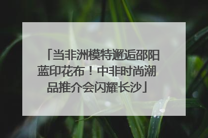 当非洲模特邂逅邵阳蓝印花布！中非时尚潮品推介会闪耀长沙