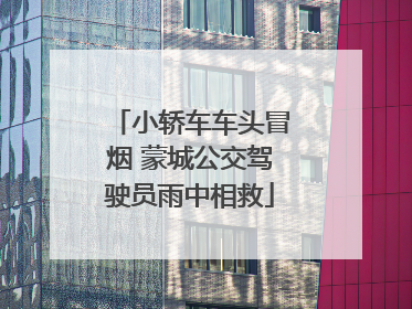 小轿车车头冒烟 蒙城公交驾驶员雨中相救