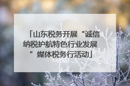 山东税务开展“诚信纳税护航特色行业发展”媒体税务行活动