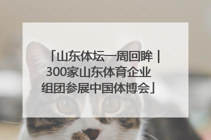山东体坛一周回眸｜300家山东体育企业组团参展中国体博会