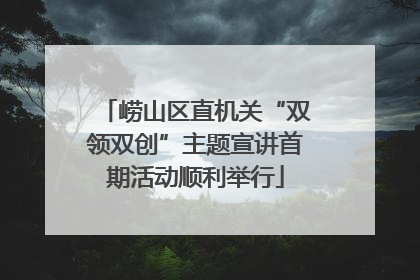 崂山区直机关“双领双创”主题宣讲首期活动顺利举行