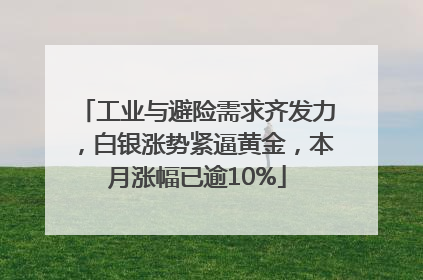 工业与避险需求齐发力，白银涨势紧逼黄金，本月涨幅已逾10%