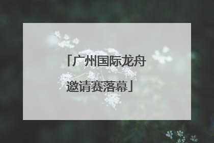 广州国际龙舟邀请赛落幕