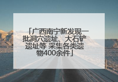 广西南宁新发现一批洞穴遗址、大石铲遗址等 采集各类遗物400余件
