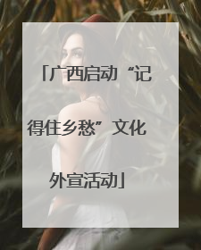 广西启动“记得住乡愁”文化外宣活动