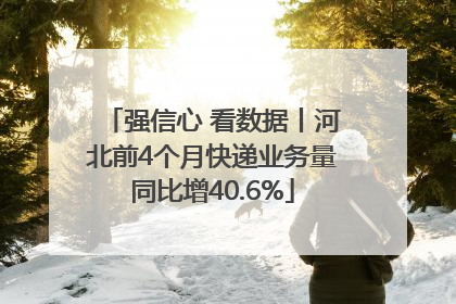 强信心 看数据丨河北前4个月快递业务量同比增40.6%