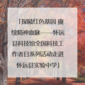 探赜红色基因 赓续精神血脉——怀远县科技馆全国科技工作者日系列活动走进怀远县实验中学