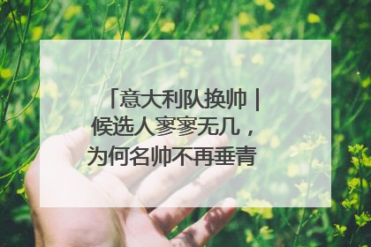 意大利队换帅｜候选人寥寥无几，为何名帅不再垂青“蓝衣军团”？