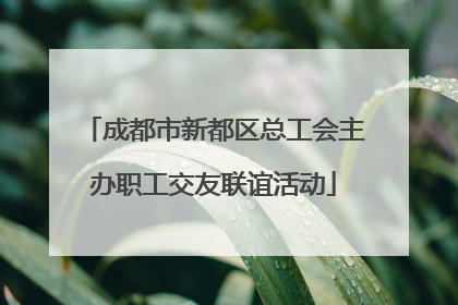 成都市新都区总工会主办职工交友联谊活动