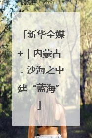 新华全媒+｜内蒙古：沙海之中建“蓝海”
